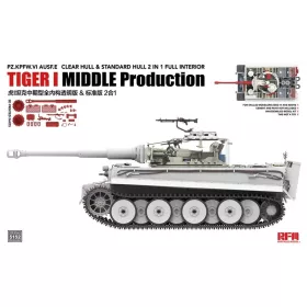   Rye Field Model - Tiger I Mid. prod. (clear parts) 2-in-1 INTERIOR tank makett