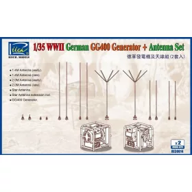   Riich Models - German Antenna Set   GG400 Generator (Model kits x2)