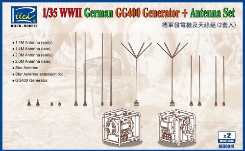 Riich Models - German Antenna Set & GG400 Generator (Model kits x2)