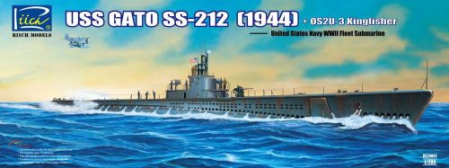 Riich Models - USS Gato SS-212 Fleet Submarine (1944)+ +OS2U-3 Kingfisher Floatplane