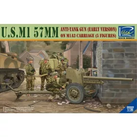   Riich Models - U.S.M1 57mm anti-tank Gun early version on M1A3 Carriage w/Crews (5 figu
