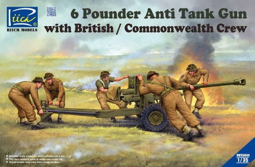 Riich Models - 6 Pounder Anti Tank Gun with British Commonwealth Crew