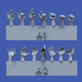 Royal Model - Assorted hands set No.1