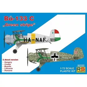   RS Models - Plastikov  model letadla 1/72 B cker 133 C  Green Stripe  5 decal v. for Hunga.  Crotia  Brasilia  L
