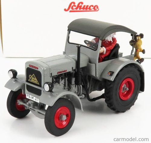 Schuco - Deutz F3 M417 Tractor 1954 - Christmas Edition 2021 - Con Babbo Natale - With Figure Santa Claus Light Grey