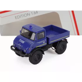   Schuco - MERCEDES BENZ UNIMOG U406 TRUCK THW POLICE 1966 BLUE