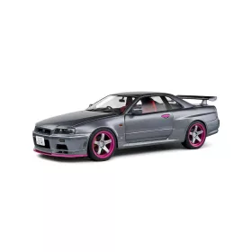   Solido - Nissan Skyline GT-R (BNR34) Silver with Purple Metallic Accents 1999