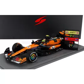   Spark - McLAREN F1  MCL39 TEAM MCLAREN N 4 WORLD CHAMPION WINNER MONACO GP 2025 LANDO NORRIS ORANGE BLACK