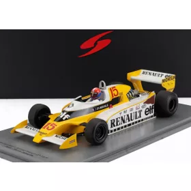   Spark - RENAULT F1 RS11 N 15 WINNER FRANCE GP 1979 J.P.JABOUILLE - CON VETRINA - WITH SHOWCASE - SPECIAL BOX YELLOW WHITE