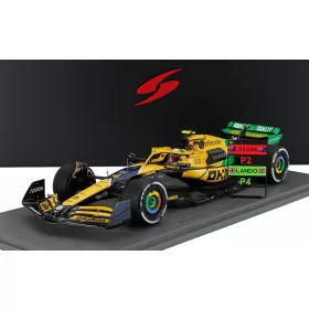   Spark - McLAREN F1  MCL38 TEAM MCLAREN N 4 4th MONACO GP 2024 LANDO NORRIS YELLOW GREEN BLACK