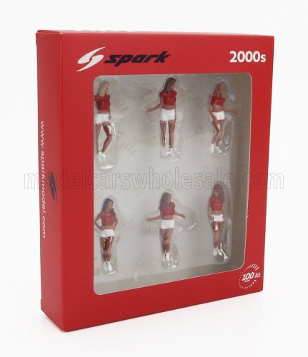 Spark - FIGURES SET 6X GRID GIRLS 2000s PINK RED WHITE