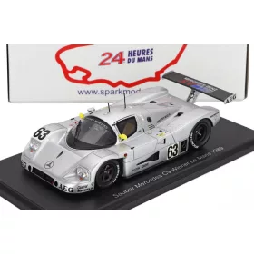   Spark - MERCEDES BENZ SAUBER C9 5.0L TURBO V8 TEAM SAUBER MERCEDES N 63 WINNER 24h LE MANS 1989 JOCHEN MASS - MANUEL REUTER - STANLEY DICKENS SILVER