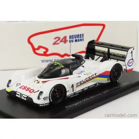   Spark-Model - Peugeot 905 Evo1Bis Sa35 3.5L V10 Team Peugeot Talbot Sport N 1 Winner 24H Le Mans 1992 D.Warwick - Y.Dalmas - M.Blundell White