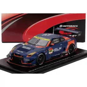  Spark - NISSAN GT-R NISMO GT3 TEAM HELM MOTORSPORTS N 62 GT300 CLASS SUPER GT 2025 YUYA HIRAKI - REIJI HIRAKI MATT BLUE ORANGE