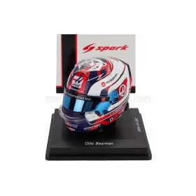   Spark - BELL HELMET  CASCO HELMET F1 OLIVER BEARMAN TEAM MONEYGRAM HAAS N 87 BRITISH GP 2025  WHITE BLACK RED