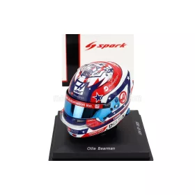   Spark - BELL HELMET CASCO HELMET F1 OLIVER BEARMAN TEAM MONEYGRAM HAAS N 87 9th USA GP 2025 RED WHITE BLACK