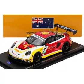   Spark - PORSCHE 911 992 GT3 R TEAM THE BEND MOTORSPORT PARK N 91 12h BATHURST 2025 LAURIN HEINRICH - YASSER SHAHIN - SAM SHAHIN - MORRIS SCHURING YELLOW RED WHITE