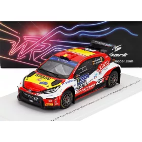   Spark - TOYOTA YARIS GR RALLY2 TEAM TEO MARTIN MOTORSPORT N 2 WINNER RALLY FIA MOTORSPORT GAMES VALENCIA 2024 ALEJANDRO CACHON - BORJA ROZADA RED WHITE YELLOW