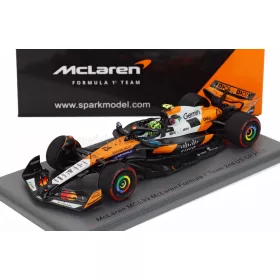   Spark - McLAREN F1  MCL39 TEAM MCLAREN N 4 WORLD CHAMPION 2nd USA GP 2025 LANDO NORRIS ORANGE CHROME BLACK