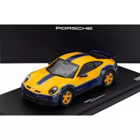   Spark - PORSCHE 911 992 COUPE DAKAR SPECIAL REQUEST 2024 BLUE YELLOW
