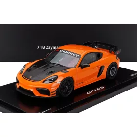   Spark - PORSCHE 718 (982) CAYMAN GT4 RS 2024 WITH SHOWCASE PASTEL ORANGE BLACK