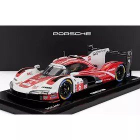   Spark - PORSCHE 963 9RD 4.6L TURBO V8 TEAM PORSCHE PENSKE MOTORSPORT N 6 4th 24h LE MANS (POLE POSITION) 2024 KEVIN ESTRE - ANDRE LOTTERER - LAURENS VANTHOOR WITH SHOWCASE RED WHITE BLACK