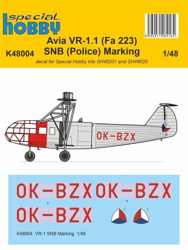 Special Hobby - VR-1 SNB Marking Decal 1/48