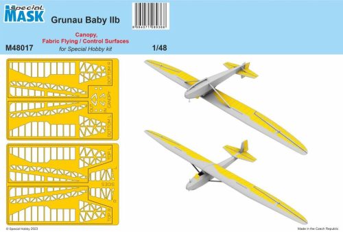 Special Hobby - Grunau Baby IIB Mask Canopy, Fabric Flying / Control Surfaces 1/48