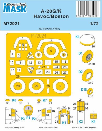 Special Hobby - A-20G/K Havoc/Boston MASK 1/72