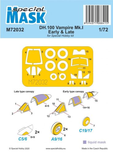 Special Hobby - DH.100 Vampire Mk.I Early & Late MASK