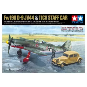   Tamiya - 1:48 Focke-Wulf Fw190 D-9 JV44   Citroen 11CV Staff Car Set