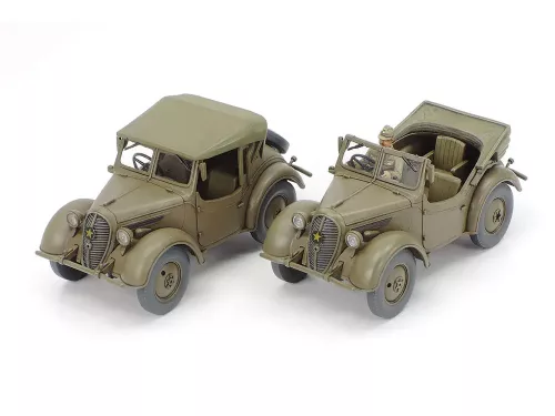 Tamiya - 1:48 Japanese reconnaissance aircraft Mitsubishi Ki-46 III Type 100 and Japanese passenger car Kurogane Type 95 4X4 - Set