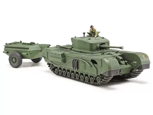 Tamiya - British Tank Churchill Mk.VII - Crocodile - 1 Figure tank makett