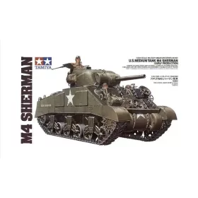   Tamiya - U.S. Medium Tank M4 Sherman - Early Production - 3 Figures tank makett