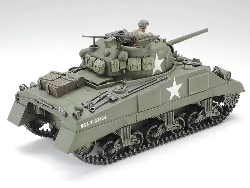 Tamiya - U.S. Medium Tank M4 Sherman - Early Production - 3 Figures tank makett