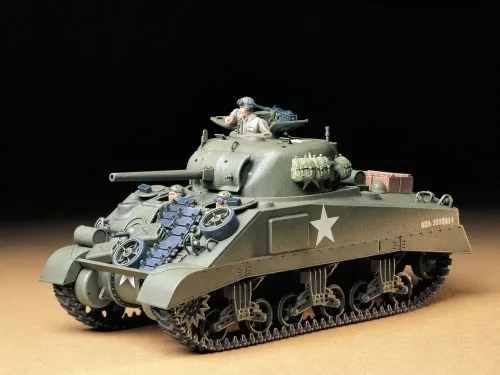 Tamiya - U.S. Medium Tank M4 Sherman - Early Production - 3 Figures tank makett