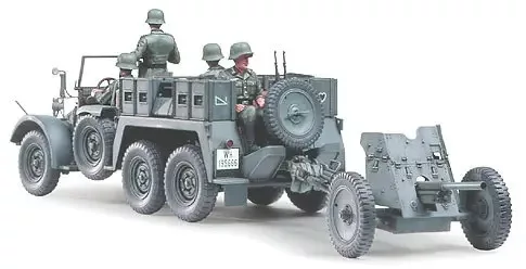 Tamiya - Krupp Towing Truck with 37mm Pak harcjármű makett