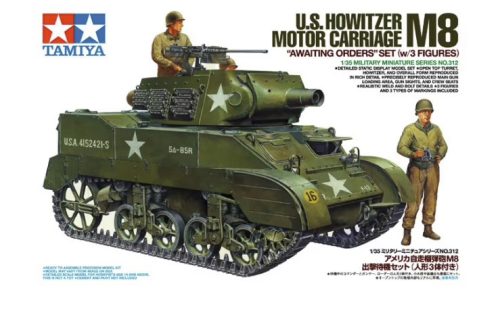 Tamiya - U.S. Howitzer Motor Carriage M8 Awaiting Orders Set (w/3 Figures)