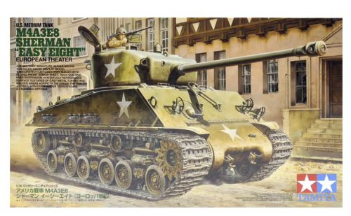 Tamiya - U.S. Medium Tank M4A3E8 Sherman Easy Eight - European Theater - 2 figures