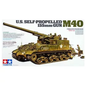 Tamiya - U.S. Self-Propelled 155mm Gun M40 - 8 figures