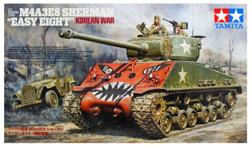 Tamiya - U.S. Medium Tank M4A3E8 Sherman Easy Eight Korean War - 2 models and 2 figures