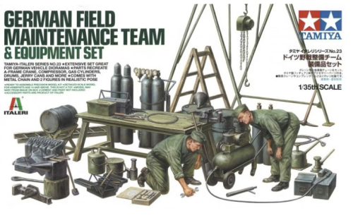 Tamiya - German Field Maintenance Team  Equipment Set w/2 figures