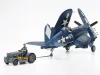Tamiya - F4U-1D Corsair with  Moto-Tug  - 1 figure