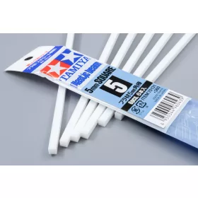   Tamiya - Construction Series Plastic Beams 5mm Square x 400 mm 6 Pcs