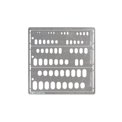 Tamiya - Modelling Template (Rounded Rectangles, 1-6mm)Â For Advanced Users