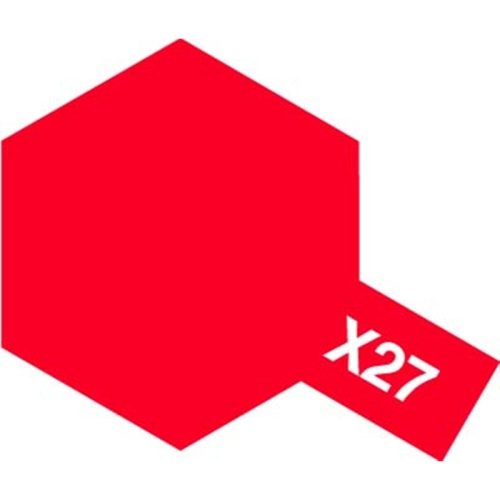 Tamiya - X-27 Clear Red - Acrylic Paint (Gloss) 23 ml