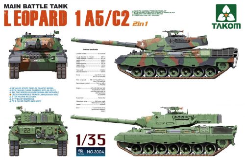 Takom - Main Battle Tank Leopard 1 A5/C2 2 in 1