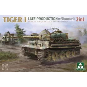   Takom - Tiger I Late-Production w/Zimmerit Sd.Kfz.181 Pz.Kpfw.VI Ausf.E Sd.Kfz.181 Pz.Kpfw.VI Ausf.E (Late/Late Command) 2 in 1 tank makett