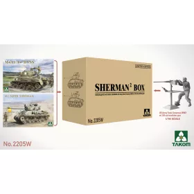   Takom - SHERMAN² BOX  + 1:16 US Army Tank Crewman tank makett