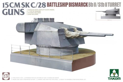 Takom - 15 Cmsk C/28 Battleship Bismarck BB II/Stb II Turret